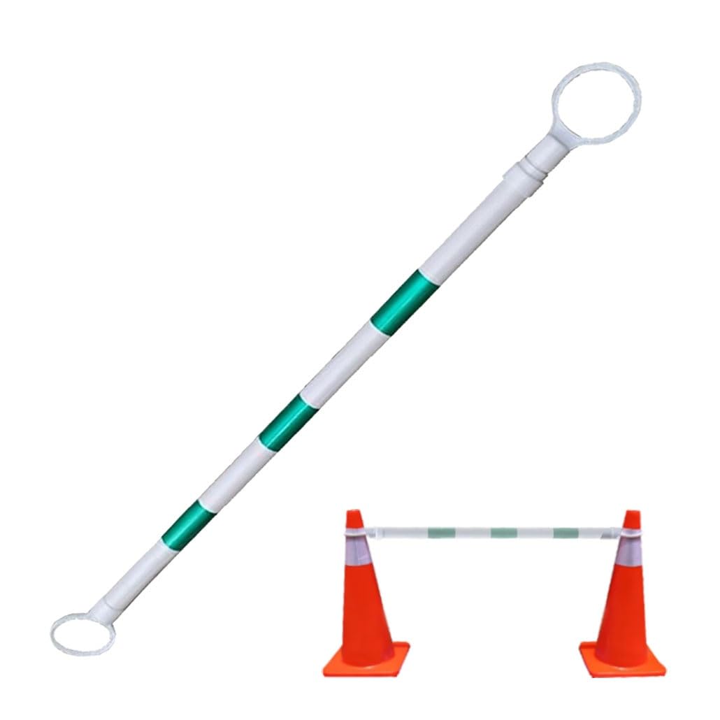 1 2 8 10 20 Confezioni Lunghezza minima 47" - Lunghezza massima 79" Barra conica retrattile regolabile sul campo, Barra conica espandibile traffico for parcheggi(Green and White,1pc)