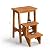 Costzon 3 Tier Folding Step Stool, 3-in-1 Wood Foot Stool Display Storage Shelf Flower Rack for Home, Kitchen, Library, Portable Non-Slip Step Ladder for Adults & Kids (Coffee)