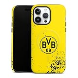 Magnetische Hülle kompatibel mit Apple iPhone 14 Pro Max Handyhülle für MagSafe Outdoor Case in matt Borussia Dortmund Borusse Offizielles Lizenzprodukt
