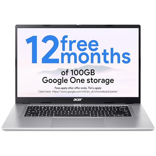 acer Chromebook 315 CB315-8H Traditional Laptop - MediaTek Kompanio 540, 4 GB, eMMC 64GB, Integrated Graphics, 15.6" Full HD Display, Chrome OS, Silver