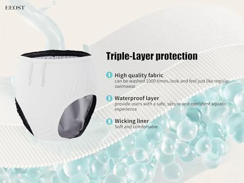 Image of Youth Special Needs Reusable Swim Diapers Swimwear for Incontinence | Unisex reusable swim diaper with waterproof leakproof protection for incontinence special nedds