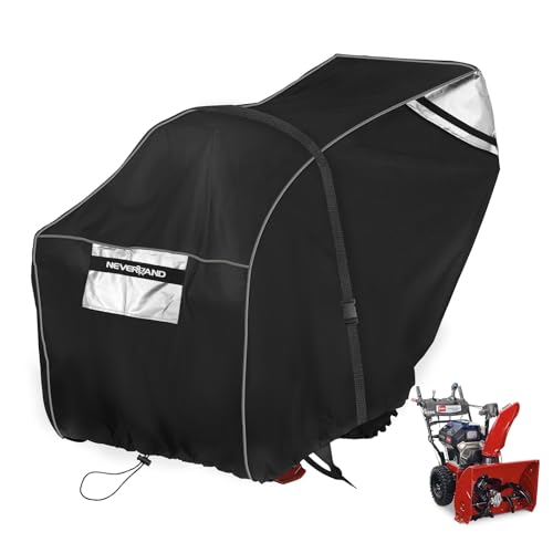 NEVERLAND Snowblower Cover, Snow Blower Cover Waterproof Outdoor Heavy Duty , UV Protection, Snow Blower Accessories Snow Thrower Cover Universal Size Fit 62''L x 33