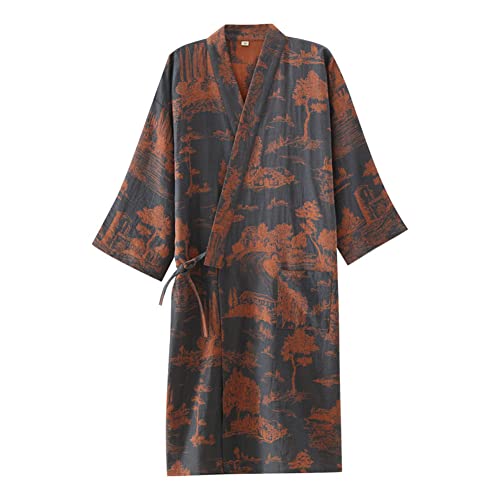 Japanese Style Pajamas Gauze Cotton Japanese Kimono Suit