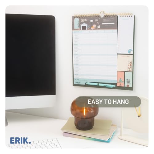 Grupo Erik Wall Planner 2026 - Plants Gifts For Family | Monthly Planner With Stickers, Pen, Shopping List, Sticky Notes | Wall Calendar 16 Months Sep 2025 - Dec 2026 - Image 3
