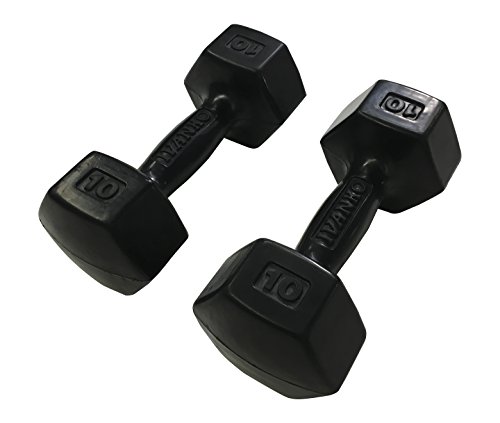 Ivanko Rubber Dumbbells, 10 Lbs (Pair) #TOP26