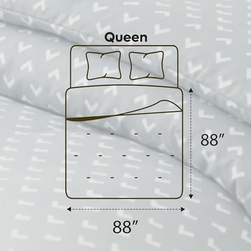 Image of Utopia Bedding 3 Pc Queen Comforter Set, Printed Comforter, Arrows White | Comforter Set Includes Comforter (88x88) Inches, 2 Shams (20x26) Inches. Soft Microfiber Down Alternative, Machine Washable.