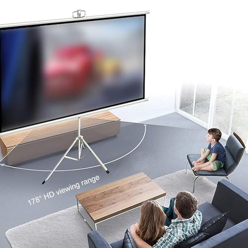 Pantalla de proyector 4:3 con soporte y trípode 72" miniatura 6