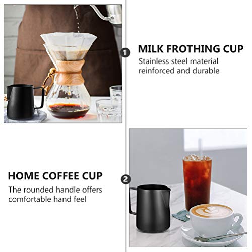 Jarra de espumar leite de café DOITOOL com caneta de arte decorativa, jarra de aço inoxidável, jarra