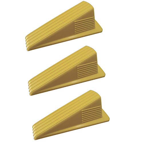 Shepherd Hardware 3763 Heavy Duty Jumbo Rubber Door Wedge, Yellow, 3 Pack