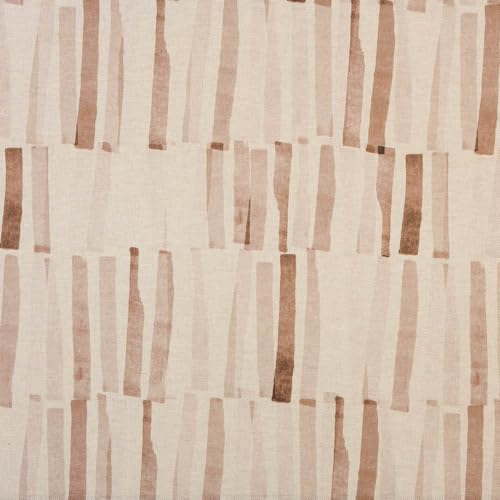 Tissu en toile coton à rayures pour des rideaux et nappe bohème