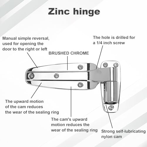 bimiti 2 Pack Walkin Cooler Freezer Door Hinge,1245 Reversible Cam-Rise by bimiti - Used condition - Image 3
