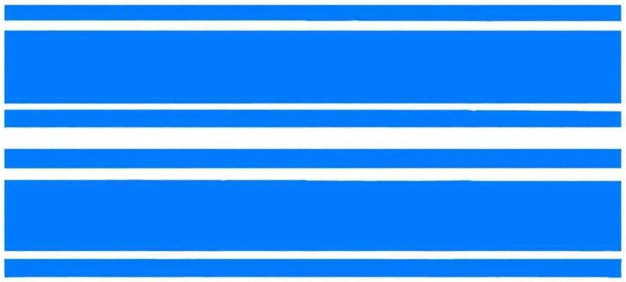 2 PCS Car Hood Decal Stickers, Sports Fashion Racing Stripe Exterior Decals, Vinyl Waterproof Fade-resistant Creative Decoration Stickers, Universal for Most Cars (Blue)