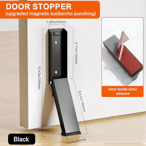 Image of HASTHIP Door Stopper for Home Rubber, Spring Loaded Heavy Duty Holder | Door Stopper For Main Door Step On /Off Doors Holder Anti-Collision Safety Top Doors Stoppers Door Stoppers For Home, Office