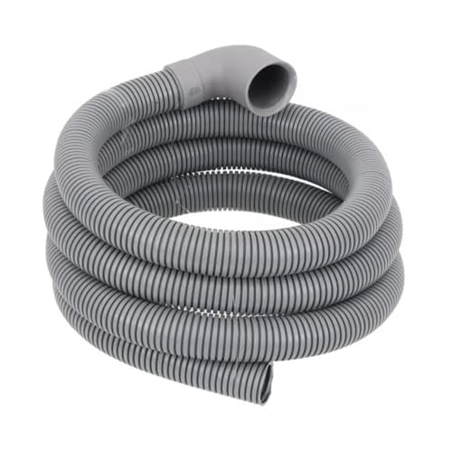 Mangueira Saída Água Máquina De Lavar Universal 5m Metros Cinza Com Suporte | Ledmang