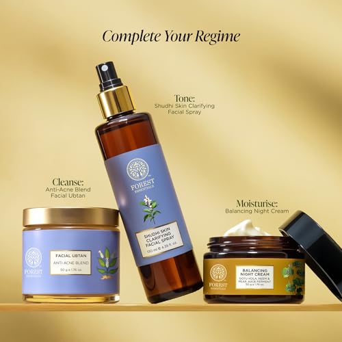 Image of Forest Essentials Shudhi Skin Clarifying Facial Spray | Ayurvedic Toner for Acne-Prone & Oily Skin | With Neem, Tulsi & Tea Tree | Refines Pores