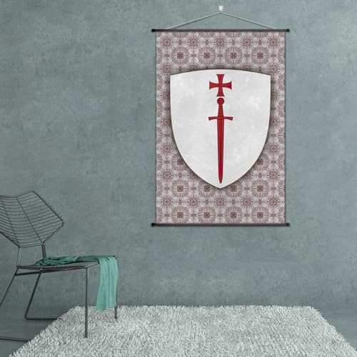 Poster médiéval militaire pour personnaliser un mur blanc avec un blason