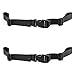 XTACER Backpack Chest Strap Adjustable Backpack Sternum Strap Chest Belt with Buckle (Pack of 2) (Black)