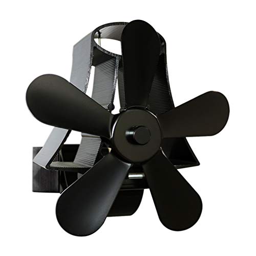 Wärmebetriebener Kamin-Ventilator mit 5 Flügeln, Wandmontage, leise, Eco-Fan umweltfreundlich und effiziente Wärmeverteilung