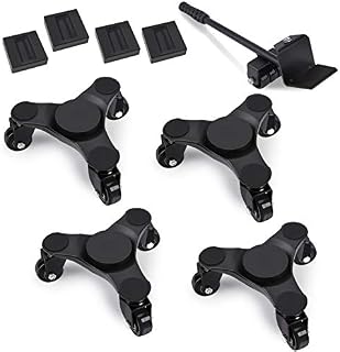 SOLEJAZZ Steel Tri-Dolly with Casters, Furniture Mover Lifter Kit,Dolly Mover, Load Capacity 225KG, Easy Moving System Roller,4 Pack