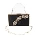 Womens PU Evening Bag Diamond Hand Bag Party Purse Single Shoulder Bag Accessories