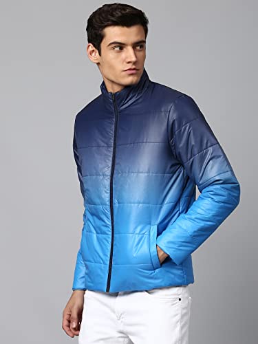 Image of Dennis Lingo Men's Long-Sleeve Ombre Dyed Puffer Jacket - Welt Pocket, Lightweight, Casual Dual Color Winterwear Jacket for Men
