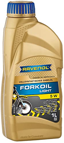 RAVENOL J1V1201 Light 5W Fork Shock Suspension Oil - Fully Synthetic (1 Liter)