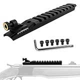 Gotical Adjustable Peep Sight for CVA Optima, Kodiak, Wolf, and Accura Old and Newer Hole Pattern with Scope Picatinny Rail Mount Base, Aluminum Housing 6 pcs Mounting Screws