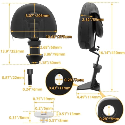 Dossier conducteur réglable GoldWing GL1800 2018-2023 accessoires moto - 4