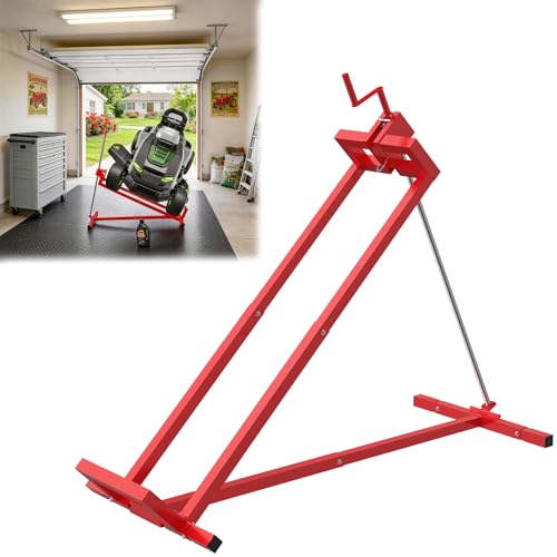 Froadp Crics de Levage pour Tondeuse à Gazon 400KG Tondeuses Autoportées Lifter Inclinaison à 45° Dispositif de Levage Réglable Télescopique Plate-Forme de Levage Tracteur Elévateur