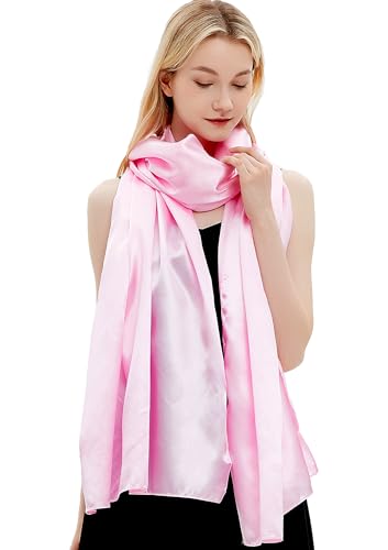 Gragengs Shawls and Wraps for Women Evening Dresses Satin Scarf Extra Long Wedding Bridal Party Bright Stole4