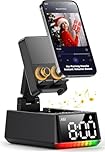 BBL Wireless HD Surround Sound Bluetooth Speaker with Foldable Angle and Height Adjustable Phone Charging Stand with Alarm Clock The for Men, Women, Parents and Christmas