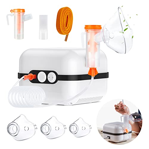 Nebulizer Machine with 3 Sizes Mask ,Portable Nebulizer Machine for Adults&Kids with Full Accessory,Nebulizers Steam Inhaler Tiny Mist Compressor