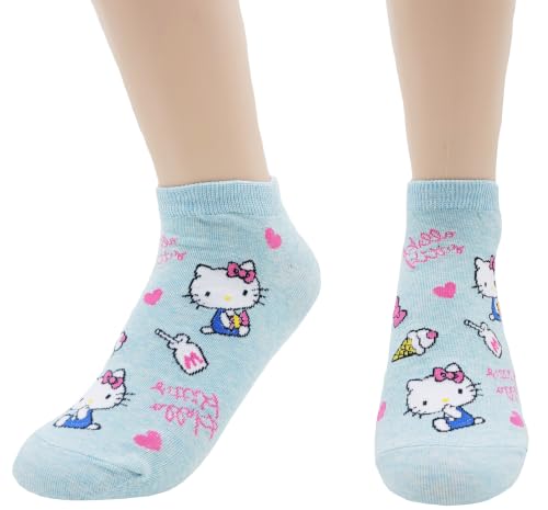 Image of JJMax Women's Kitty Cute Cartoon Cotton Blend Ankle Socks Sets