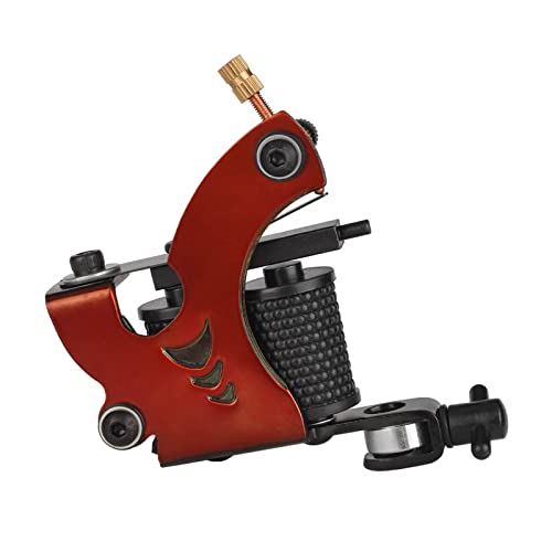ATOMUS 10 Wrap Coil Liner Tattoo Machine - Electroplated Iron Frame & Cast Iron Body for Crisp Line