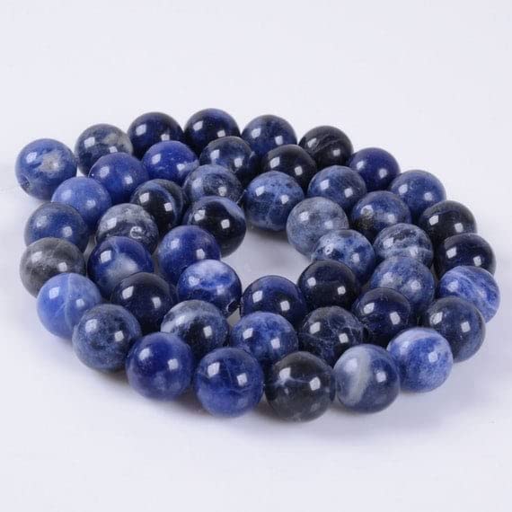 Sodalite round ball loose gemstone beads LKBEADS 8mm pour joaillerie fine