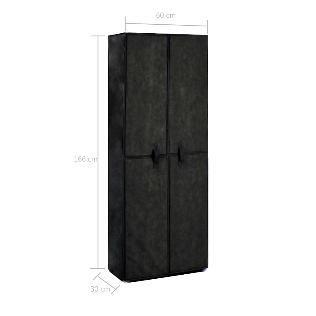 Scarpiera Nera 60x30x166 cm in Tessuto Non Tessuto con 10 Livelli e 30 Paia di Scarpe Capacità Organizzatore Armadio per Scarpe Pratico e Resistente con Fodera Antipolvere