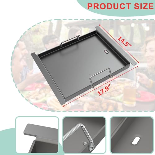 Image of Half Size Griddle Insert for Blaze Grills 3 and 5 Burner Natural Gas Grill | For blaze griddle insert, for summerset sizzler 32 inch /40 inch & Aog 24 inch T series,RCS 32 inch grill,nonstick uncoated metal,even heating
