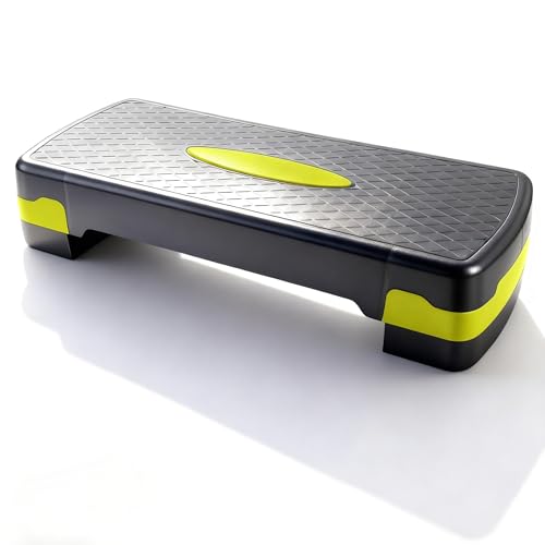 Aerobic Steppbrett,Stepper für Zuhause,Rutschfestes Trainingsgerät für Cardio, Fitness,Höhenverstellbar Step Bench mit 3 Stufen,10/15/20 cm
