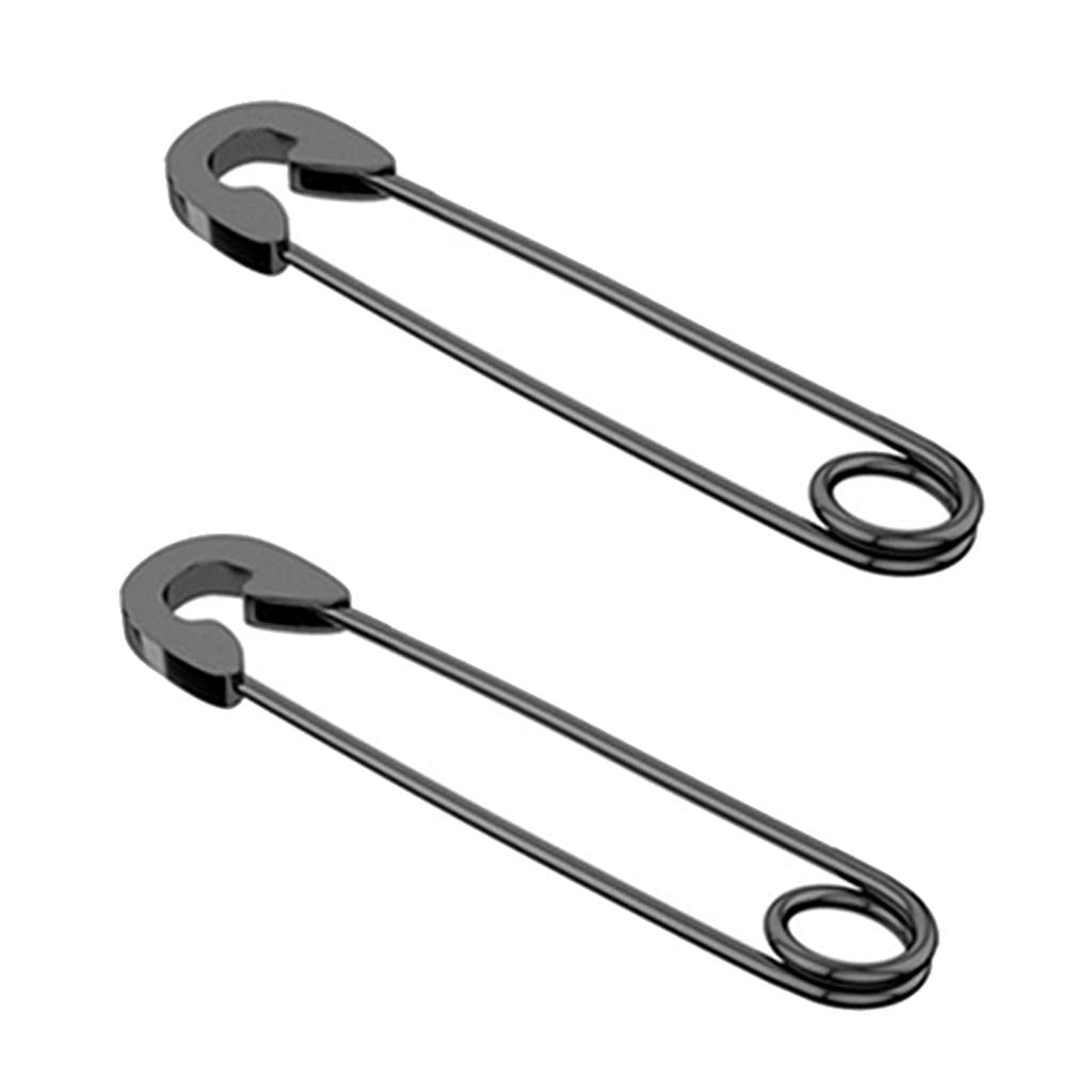 rockible 2 Paires de Boucles d'oreilles en épingle à Nourrice Rétro en Acier Inoxydable