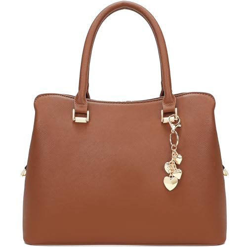 GEMIU Women's Top-handle Purses Fashion handbags for Women Crossbody purses with Adjustable Shoulder Strap, Brown