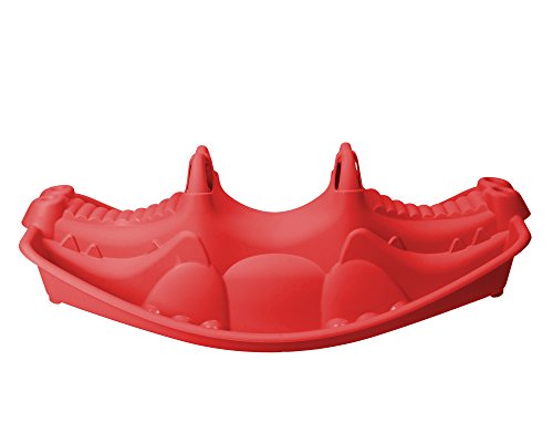 Ondis24 Wippe Krokodil Kinderwippe Schaukelwippe rot ab 10 Monate