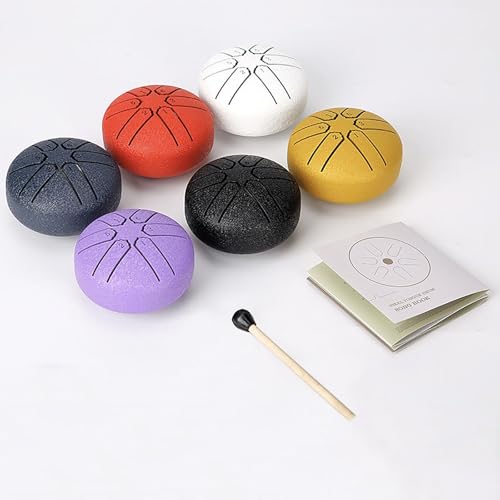 Small Steel Tongue Drum Set - 6 Pack 6 Notas 3 Pulgadas miniatura 1