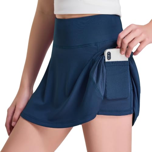 Image of FitsT4 Sports Girl's Golf Skirt Adjustable Waist Active Tennis Skort UPF50+