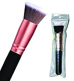 PARENCE - Pinceau Fond de Teint Professionnel Kabuki pour Maquillage du Visage - Parfait Pour le Mélange Liquide, Crème ou Poudre Cosmétique Sans Défaut - Polissage, Pointillé, Anticernes