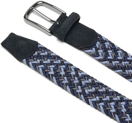 Fabio Valenti Men's Stretch Belt,Woven Braided Web Belt 1 3/8 for Golf Casual Pants Shirts Jeans