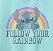 Disney Junior's Lilo Stitch Rainbow Slim Fit, Scoop Hem Racerback Tank, Cancun, X-Large