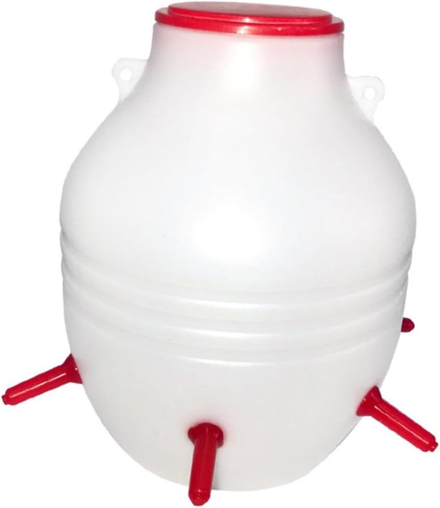 VICASKY Lamb Feeder with Nipples Thickened Feeding Bottle for Animals for Pigs Sheep Horses and More Easy to Install Multi Outlet Design for Farm
