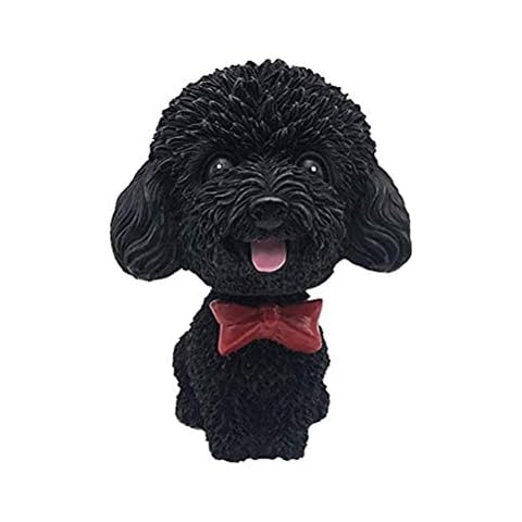 Hidyliu Nodding Dog for Car Ornaments Car Cute Shaking Dog Doll Ornaments Car Interior Interior Decoration Bobblehead Bobble Dashboard Decoration(Black) Cover