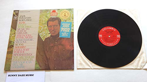 Andy Williams Born Free - Columbia Records 1967 - One Used Vinyl LP Record - 1967 Pressing CS9480 In Shrink Wrap - Music To Watch Girls By - Sunny - Sherry - Somewhere My Love