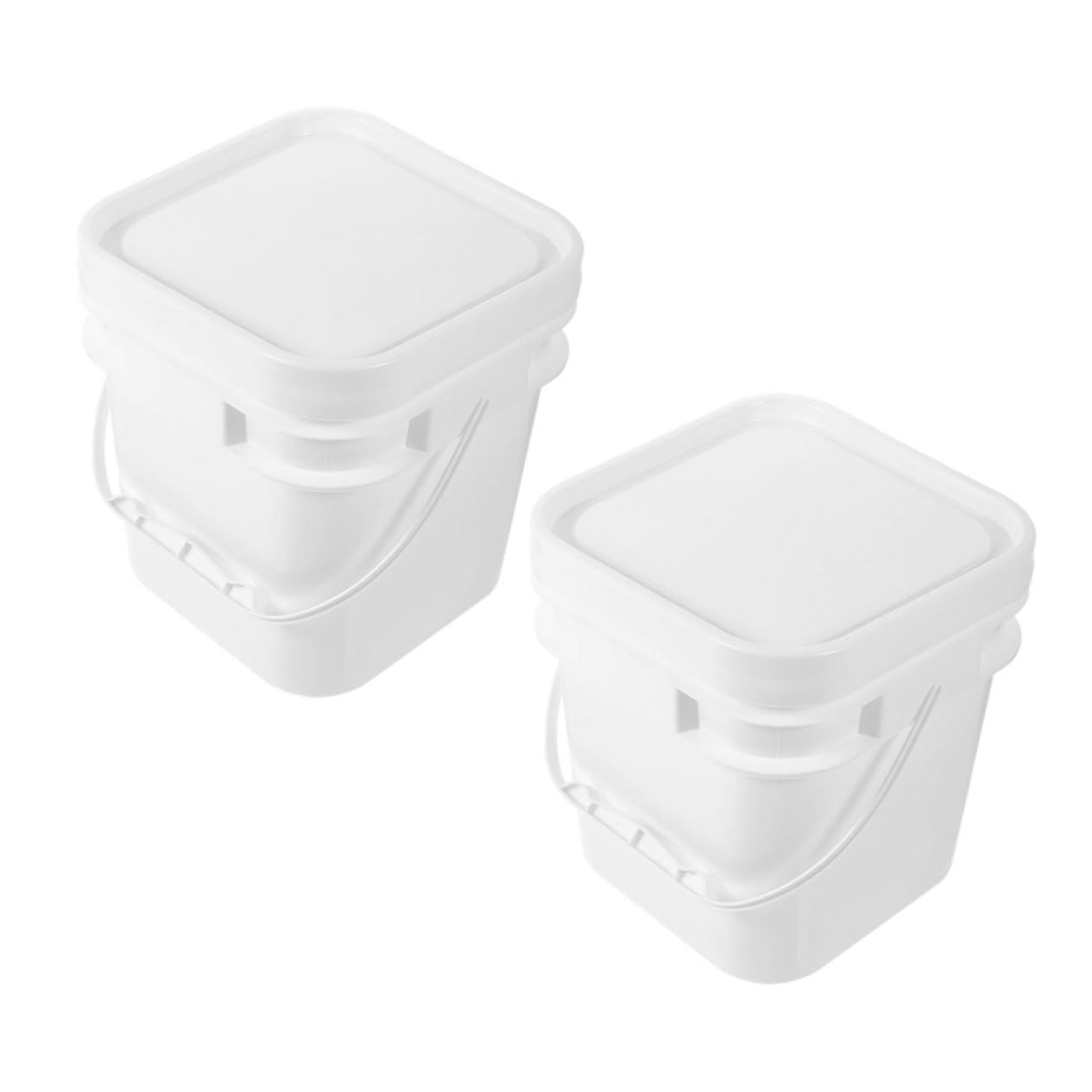 2piezas Cubo De De Plástico con Tapa De Contenedor Multiusos para Almacenamiento y Transporte De para y Pigmentos